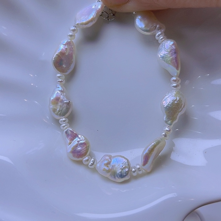 淡水珍珠手绳合金