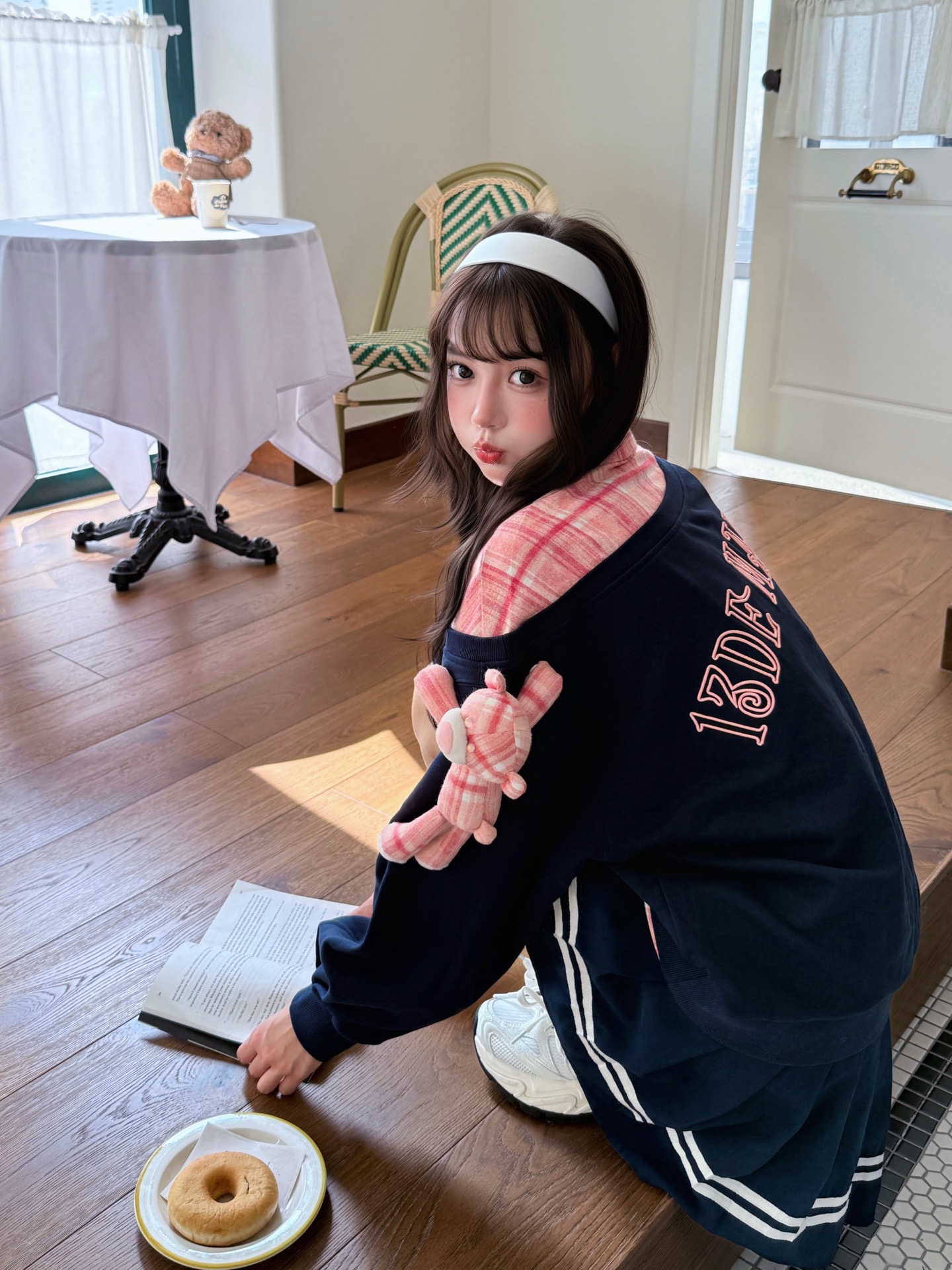 13DE MARZO 2025AW秋冬新款 Doozoo系列 衬衫拼接斜肩卫衣