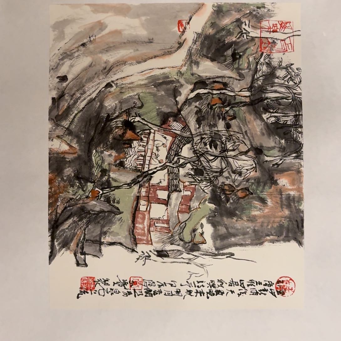 国画黄老师画作画作