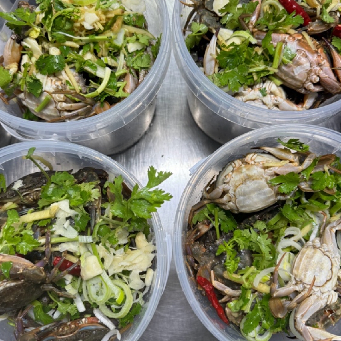 【船小宇】即食生腌花盖蟹  公母混 花盖蟹900克/桶 顺丰