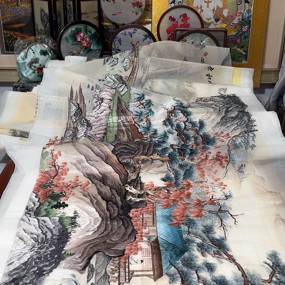 雅***居刺绣纯手工刺绣画