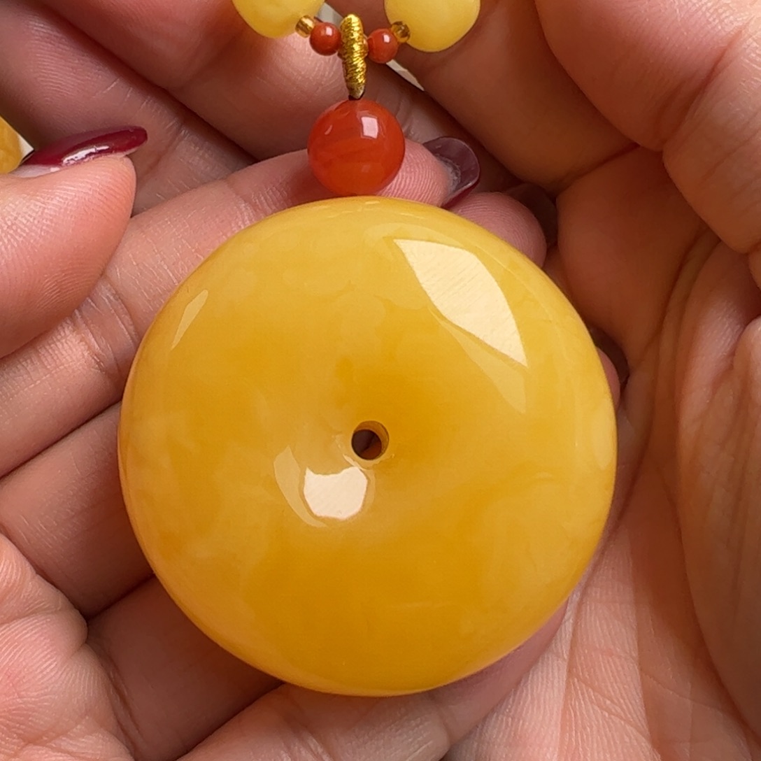 蜜蜡毛衣链未镶嵌无优化