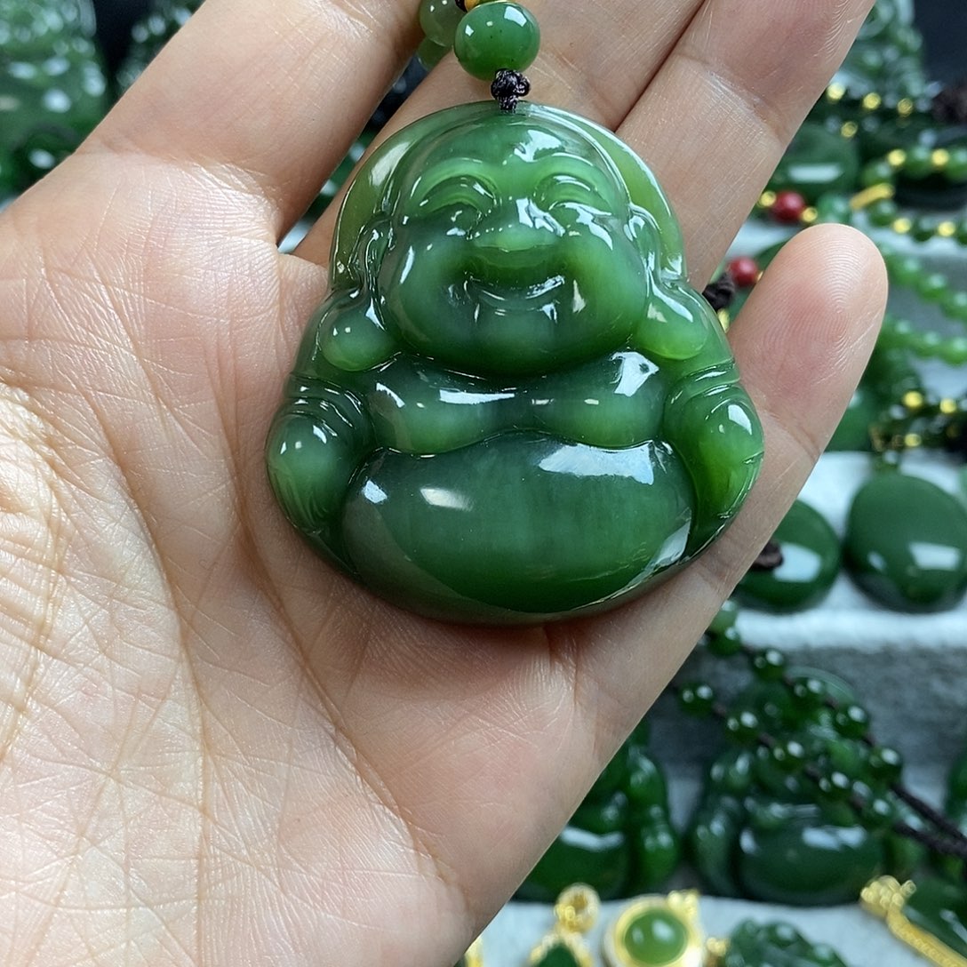 和田玉（碧玉）未镶嵌颈饰48mm