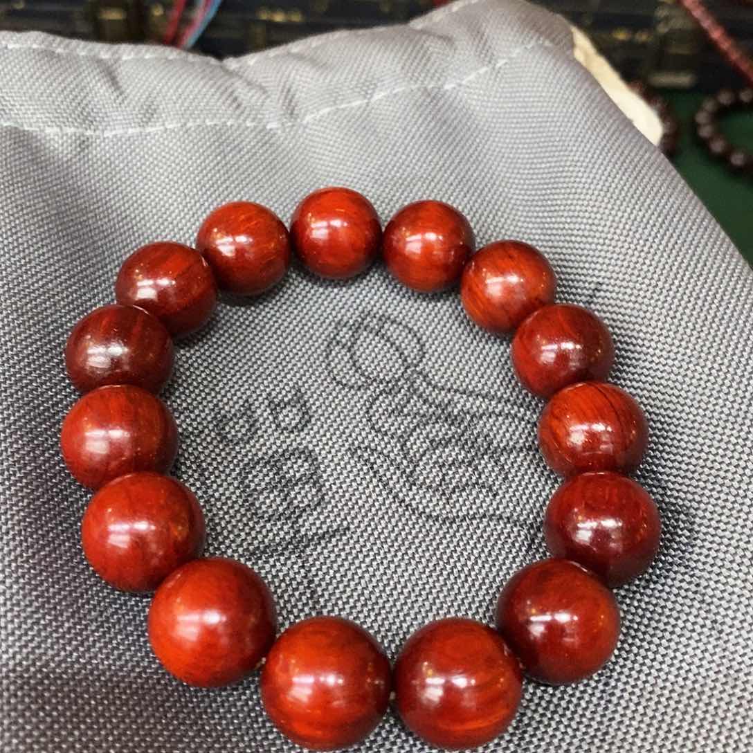 檀香紫檀（小叶紫檀）手串/手链多样性发其一小叶紫檀15顶泥