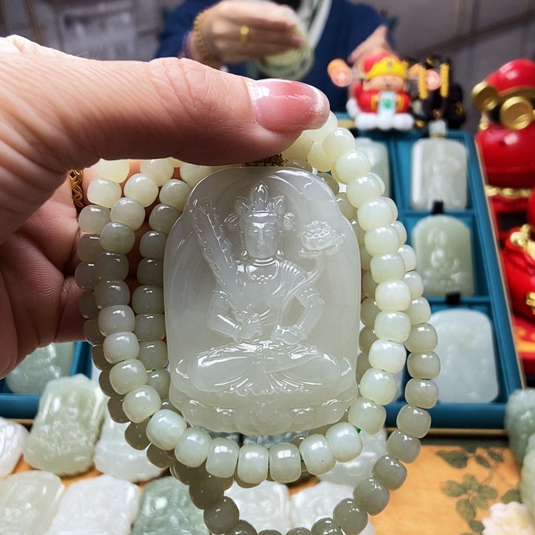 和田玉颈饰未镶嵌李*强