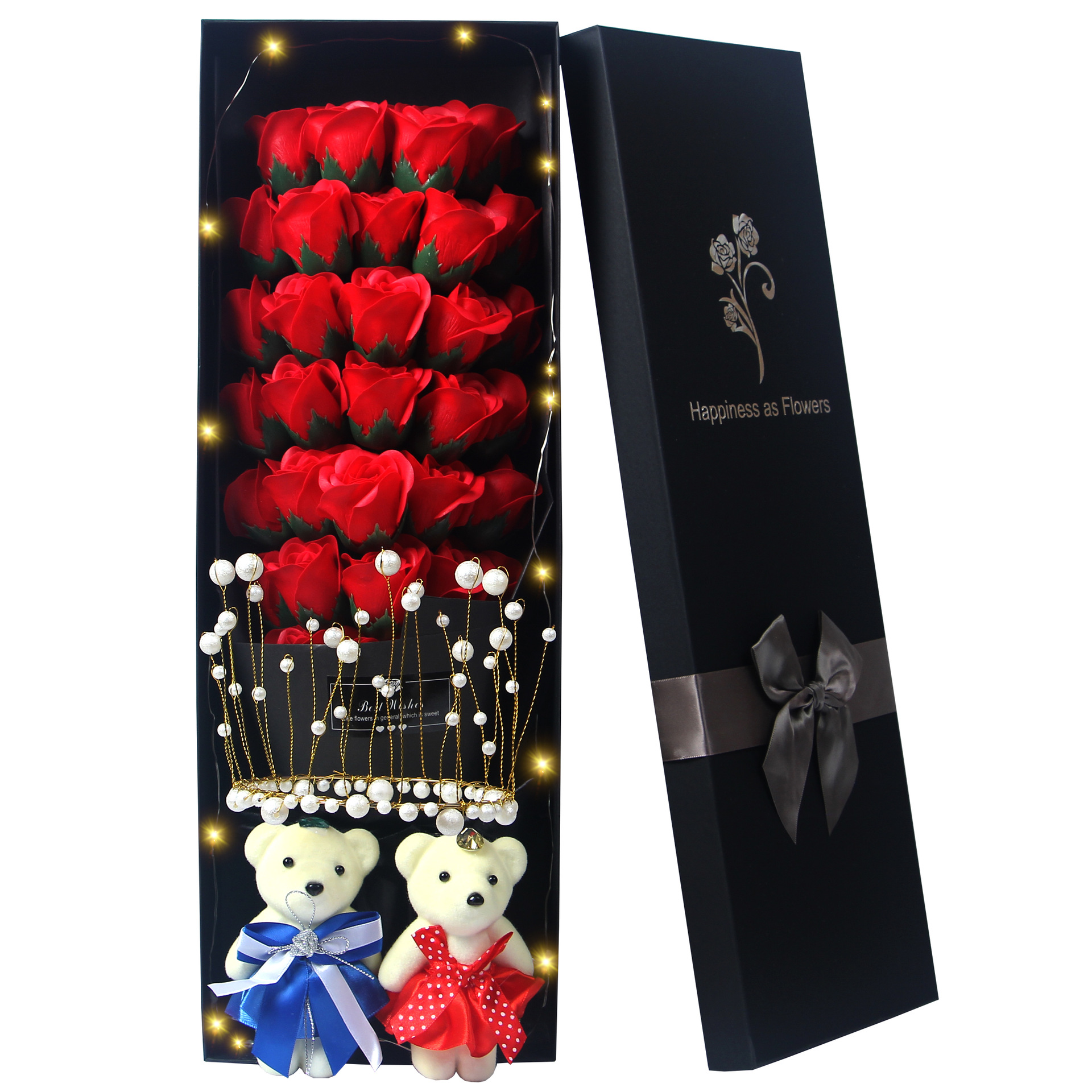 母亲节礼物礼盒生日送闺蜜老婆33朵仿真玫瑰肥皂喜上枝头供应链