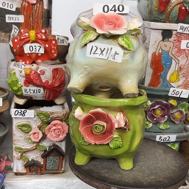 粗陶材质多肉花盆