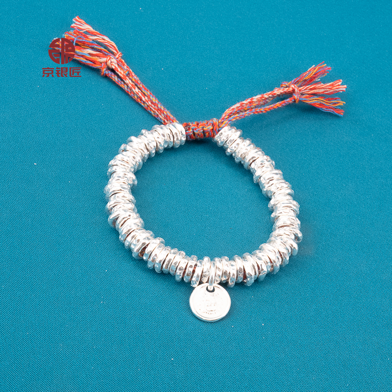 KIMYINJOY/京银匠 足银手链 【终身回收】999.9盘缠手串时尚纯手工