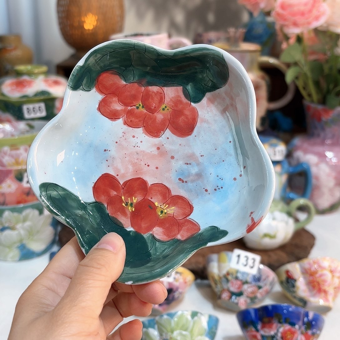 景德镇手绘高温釉下彩陶瓷茶具