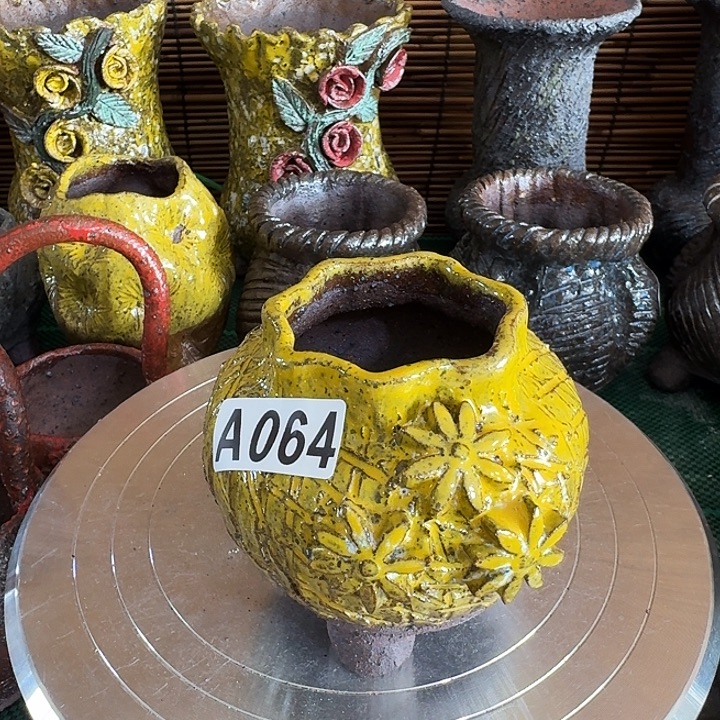 内口6高10粗陶手工