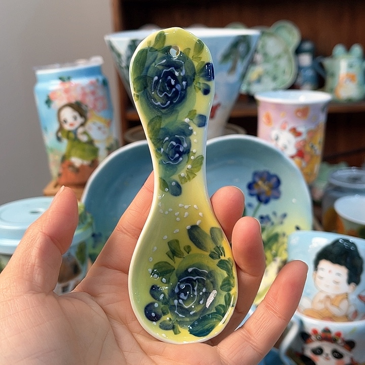 陶景德镇釉下手绘陶瓷 