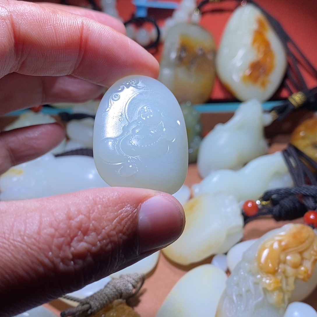 未镶嵌和田玉挂件海***?