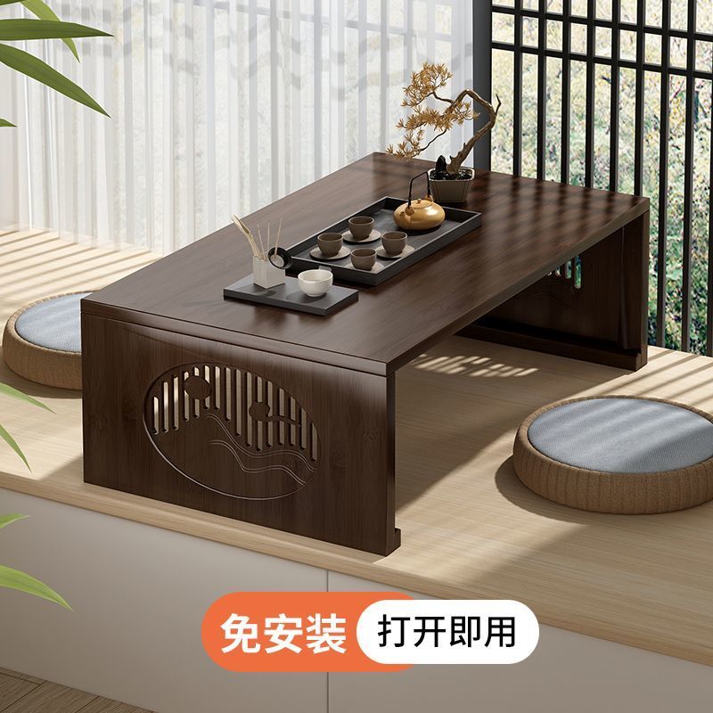 榻榻米矮茶桌日式茶几实木小桌子飘窗折叠阳台炕桌茶台折叠小茶几