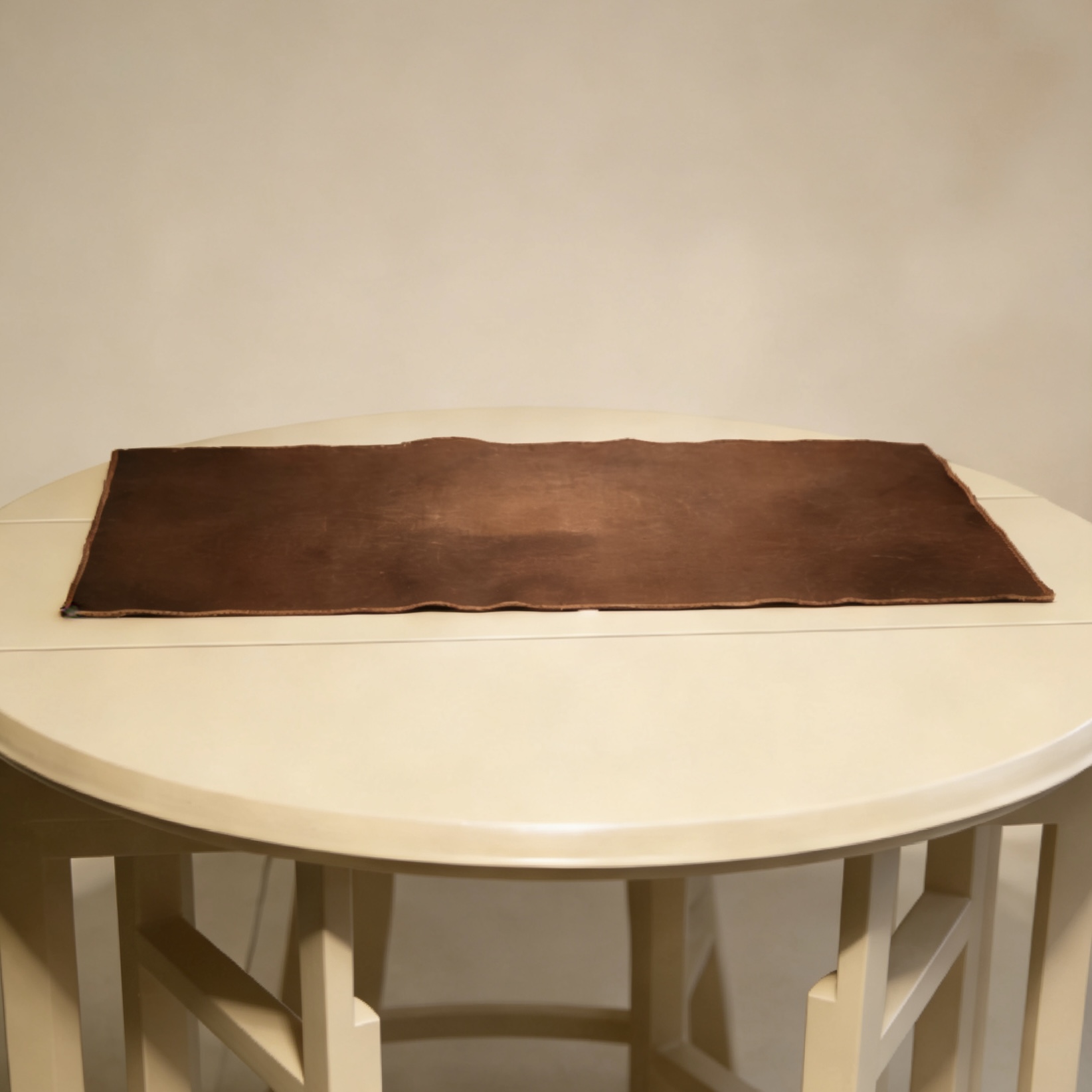 【慕白茶集】亚麻+棉柿染单层大号茶席布-尺寸35*68（步闲0014）