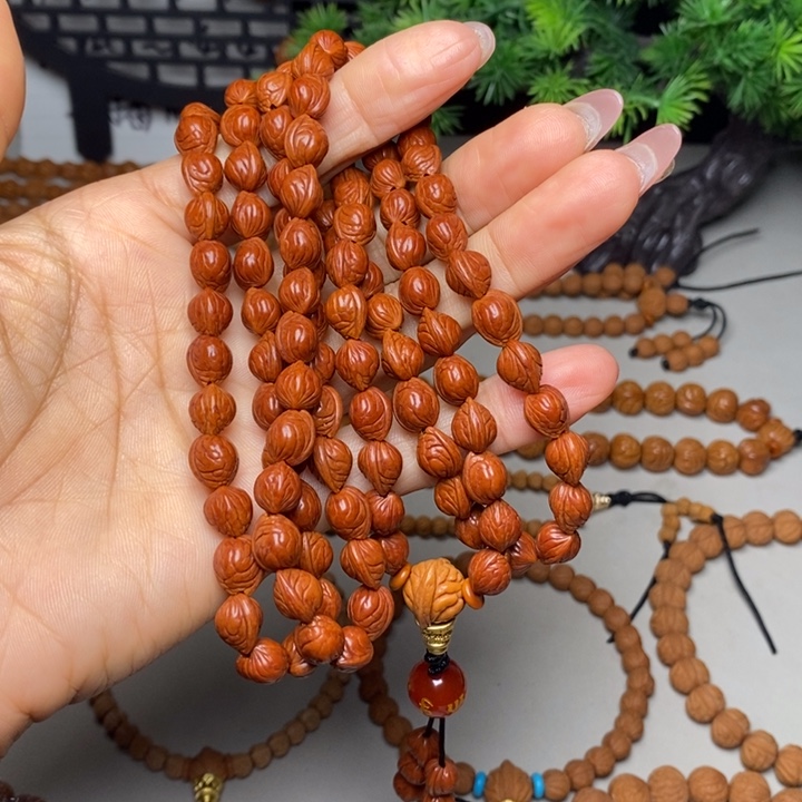 抖***6桃核手串玉龙脊脖挂