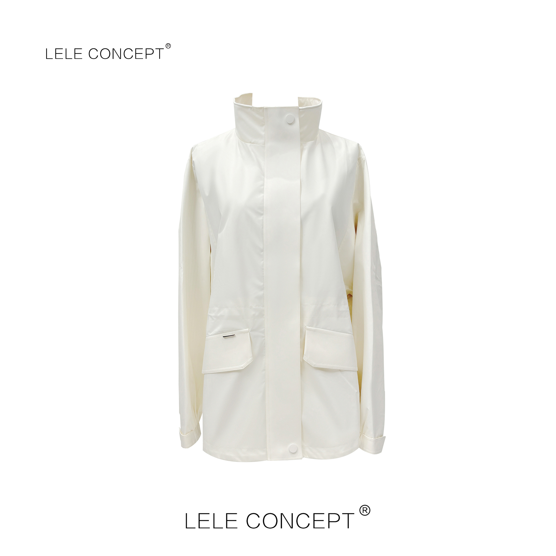 LELE CONCEPT丨「夭夭」中款收腰立领百搭风衣外套Y0521