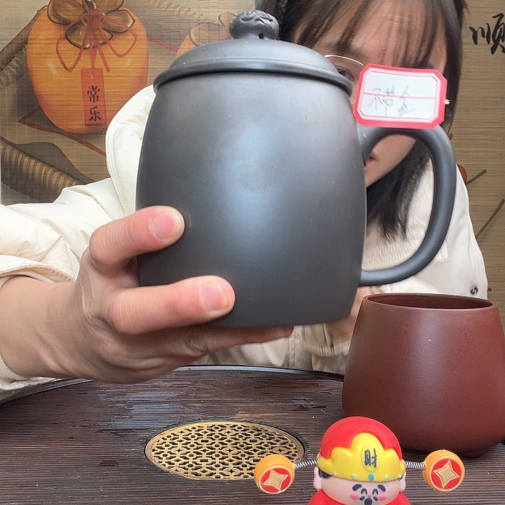 紫砂茶杯原矿紫砂杯
