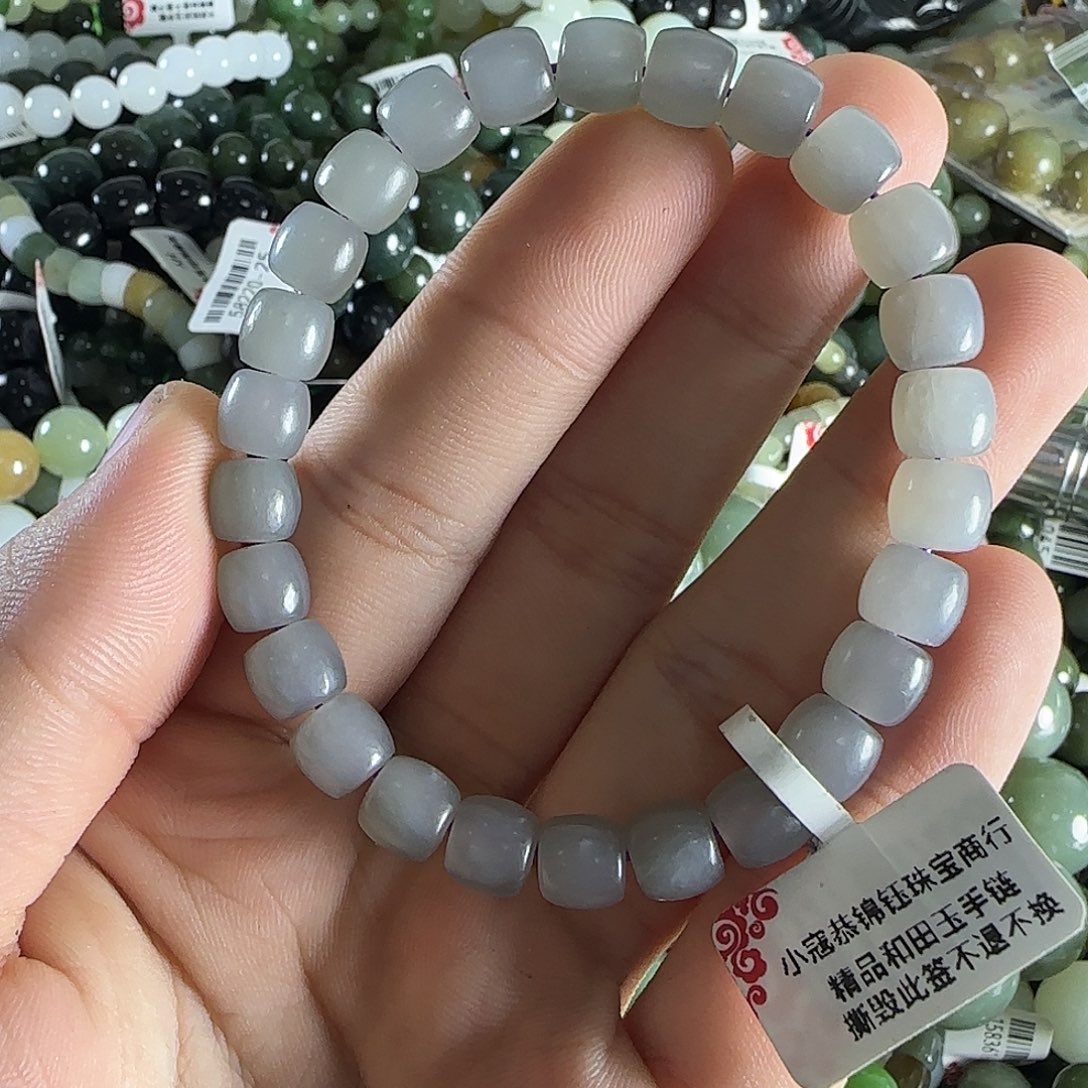 和田玉手链未镶嵌23