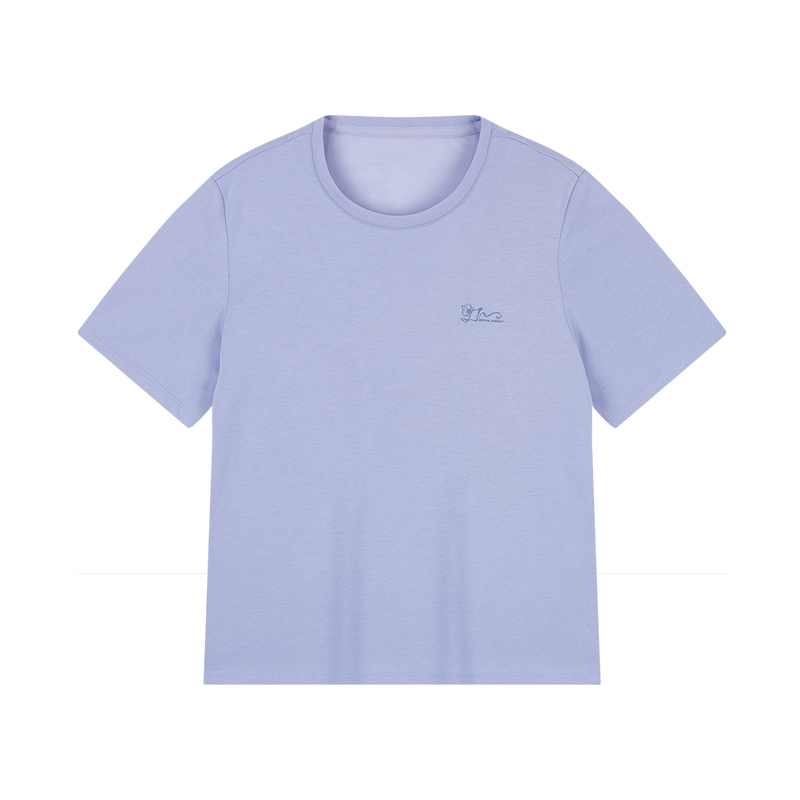 361°短袖夏女综训系列时尚舒适透气简约修身圆领短T恤662424111-