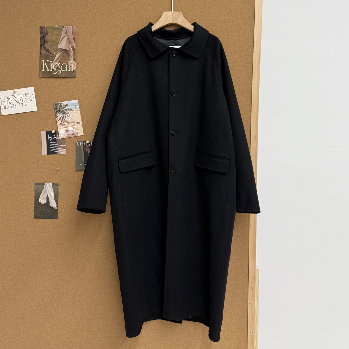 闪闪兒 元 25年新款 韩国小众品牌M**OLE单排扣大衣9652