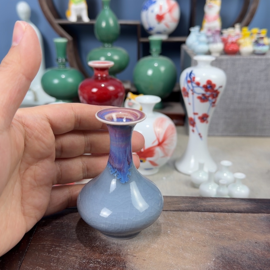 陶瓷手工小花器摆件