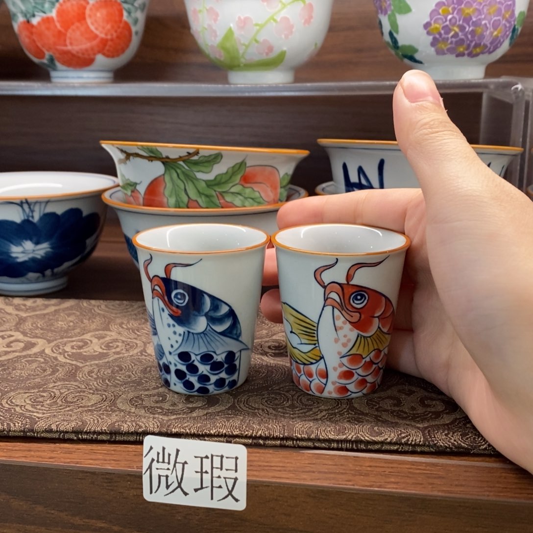 釉下彩老陶泥手工绘制