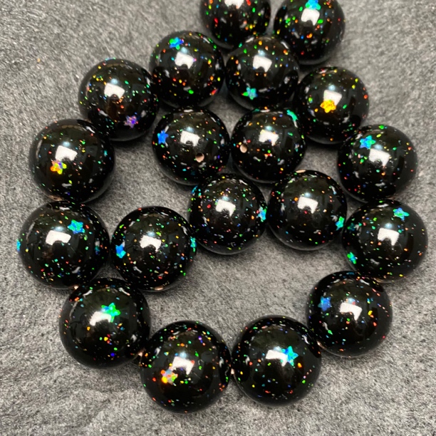 非遗大漆珠20mm新品最闪亮的那颗星手串单珠配珠文玩漆器满天星