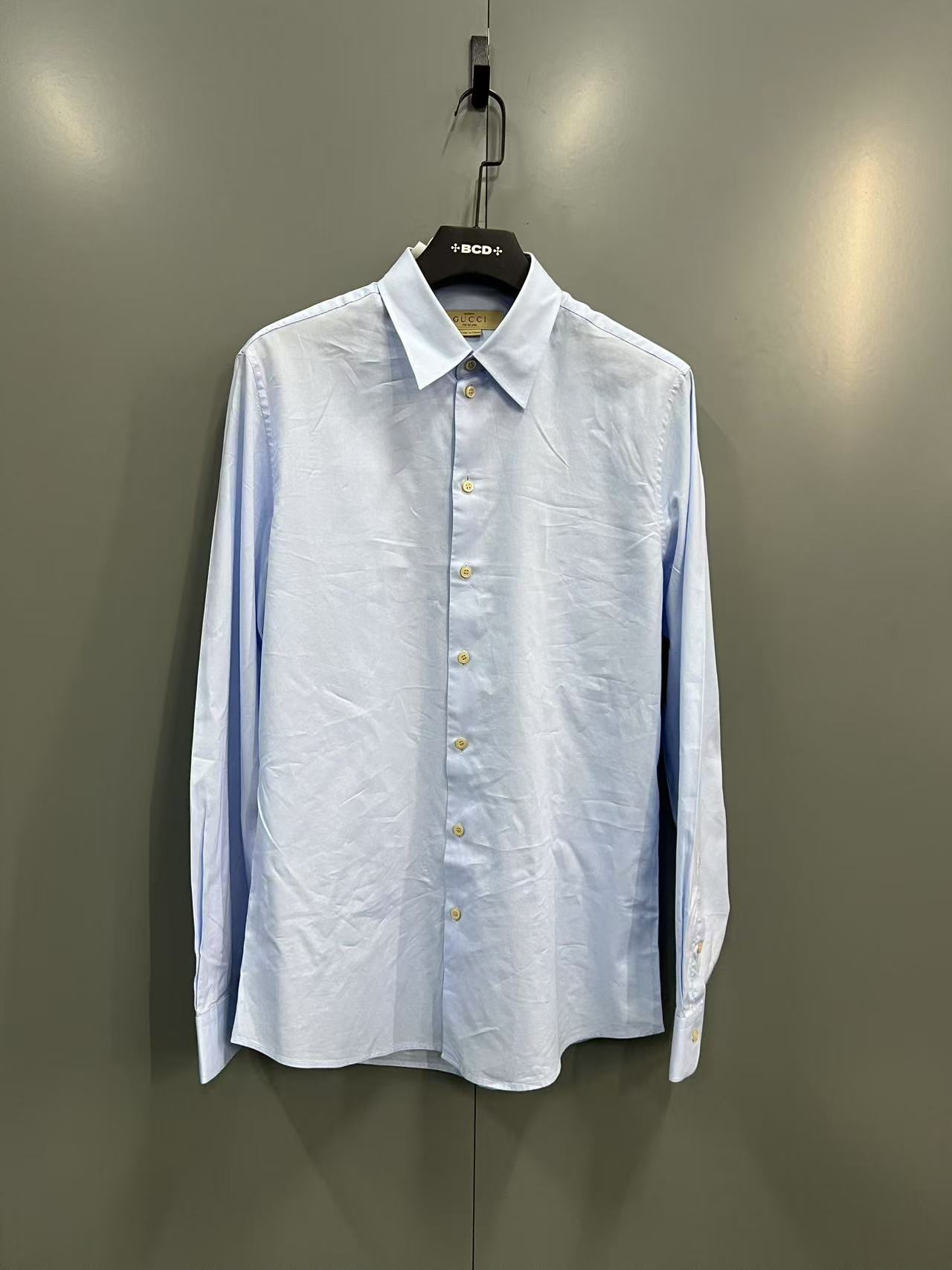 95新 GUCCI/古驰 （jp）204 蓝色衬衫 41码