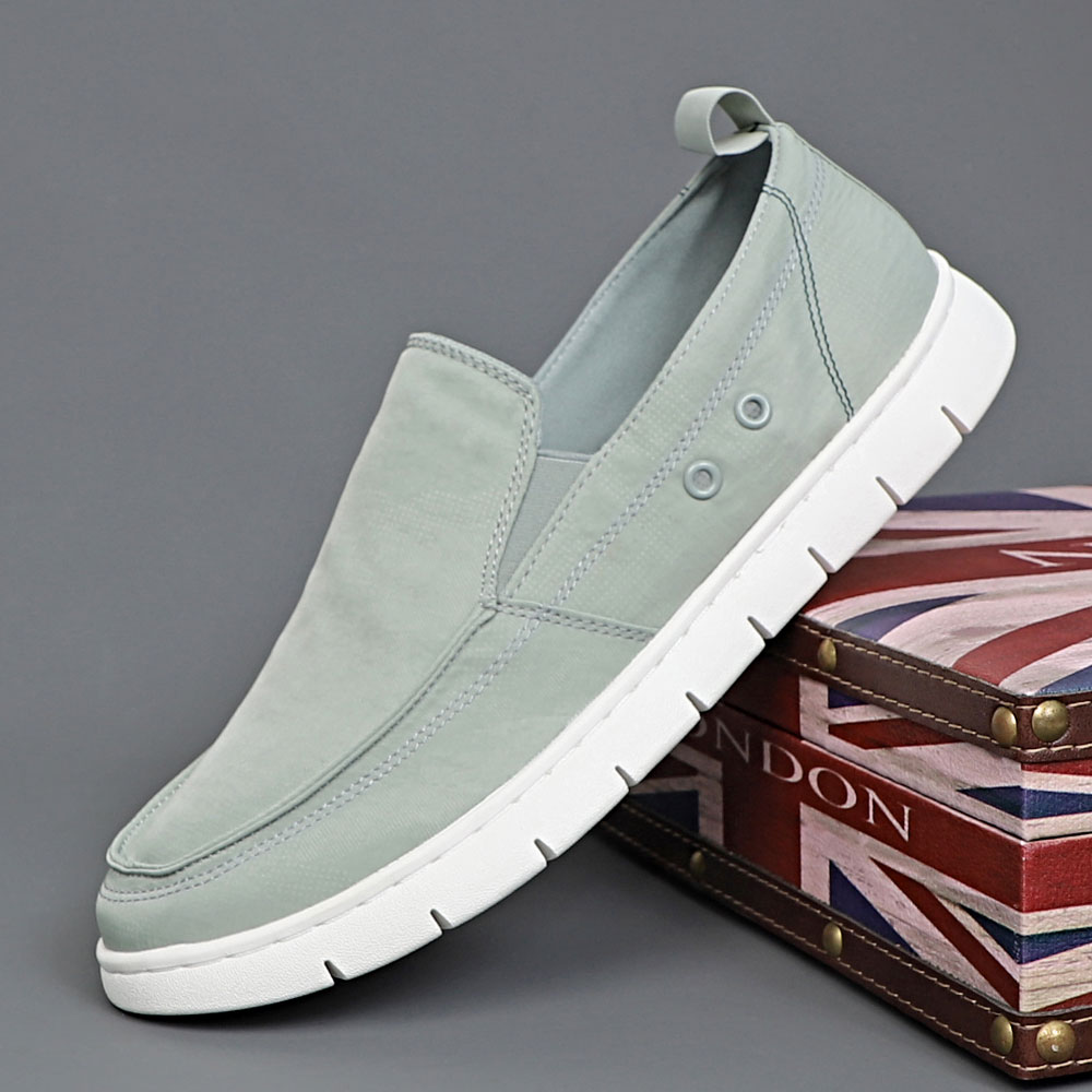 夏季男款冰丝布鞋 懒人一脚蹬防汗透气不臭脚板鞋百搭软底男鞋004