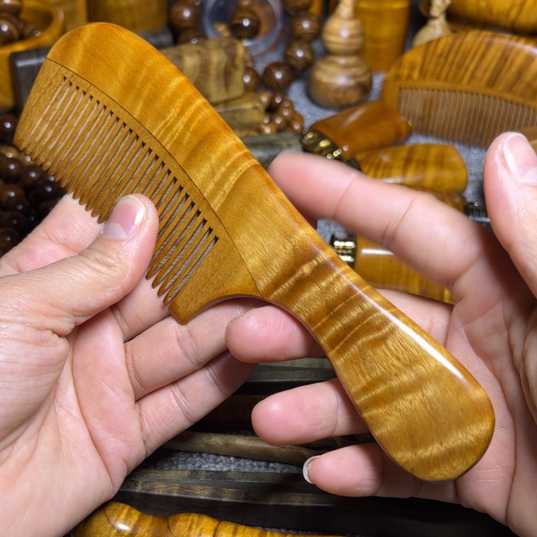 金丝楠花纹梳子小叶