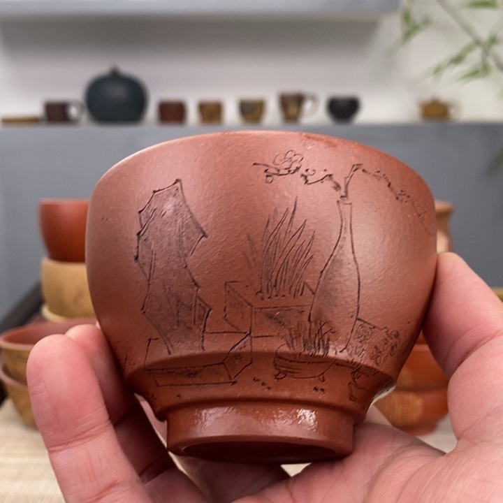紫砂茶杯宜兴紫砂主人杯