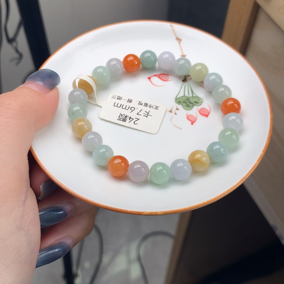 翡翠未镶嵌手链翡翠d135卡7.6
