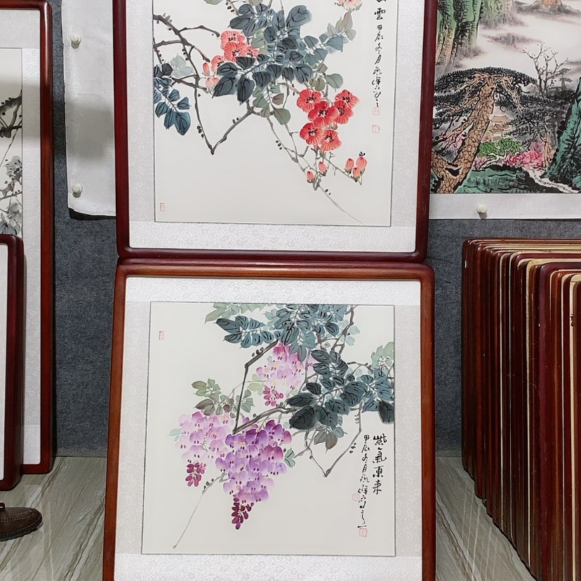 【闪购商品】国画书画作品带框65×65厘米