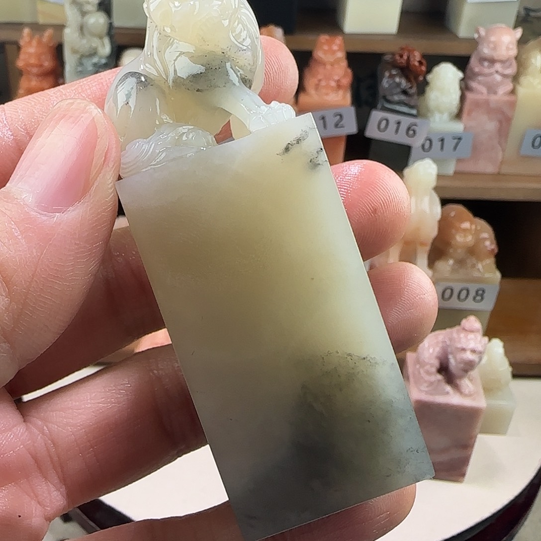 寿山石印石019老挝保利石印章