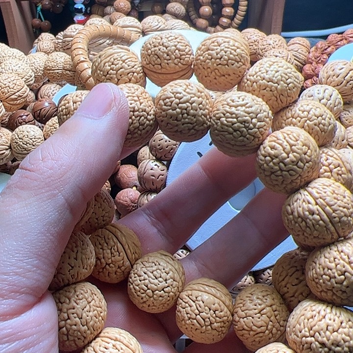 桃核手串Y*蚂蚁纹桃核手串2条19尺