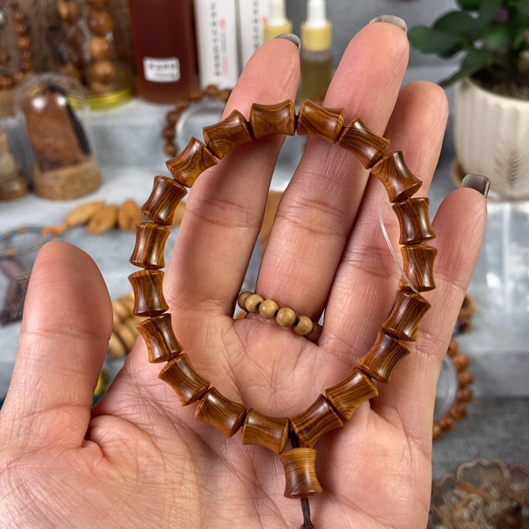 熬***神手串/手链柏木（崖柏）北太行高崖骨料8/10竹节珠