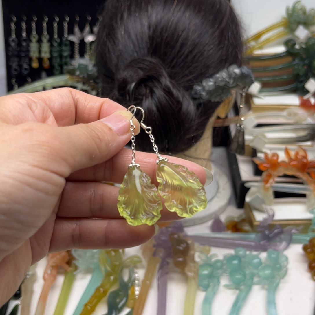 蛇纹石玉合金发簪