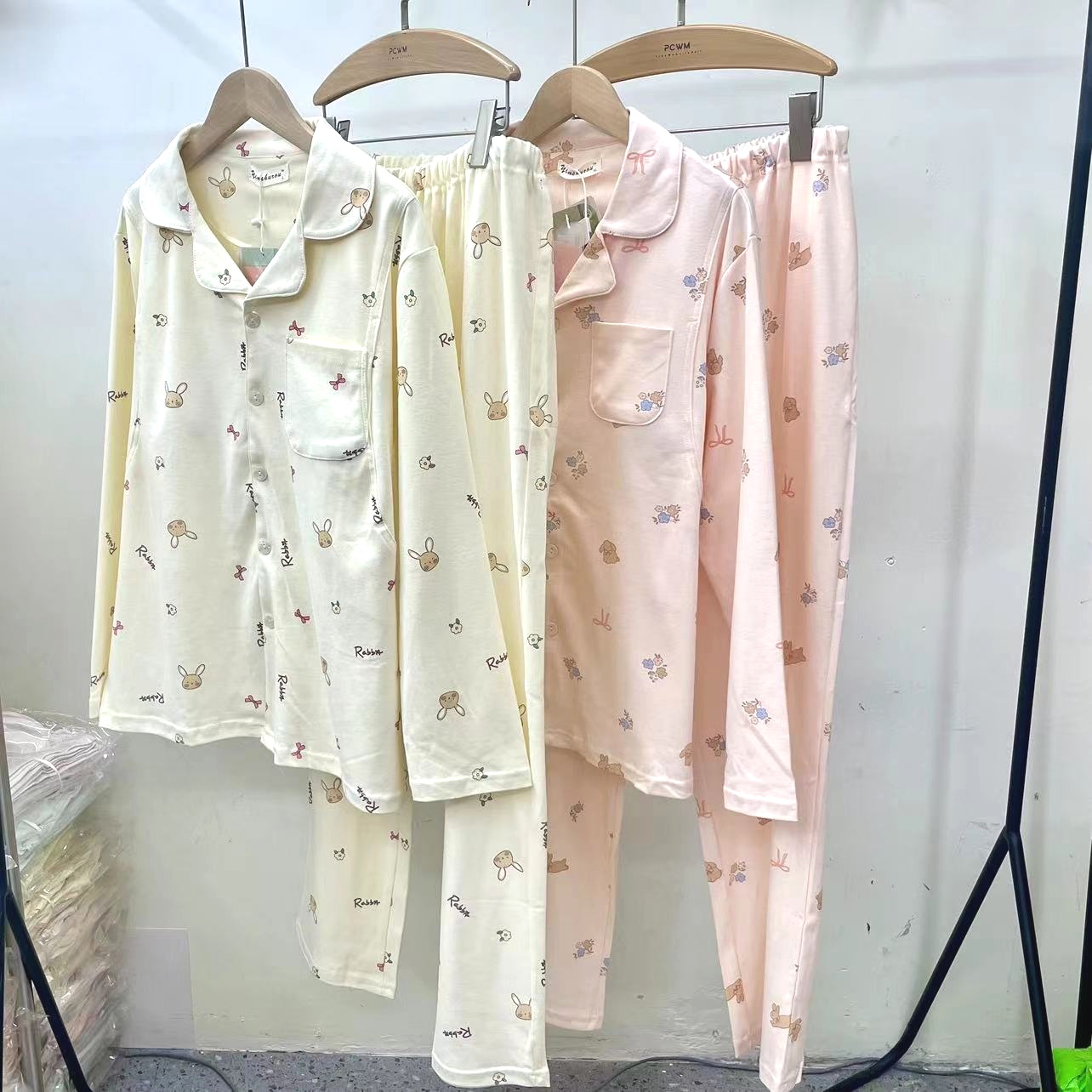 孕妇新款春秋新疆长绒棉月子服纯棉有胸垫免穿内衣舒适哺乳月子服