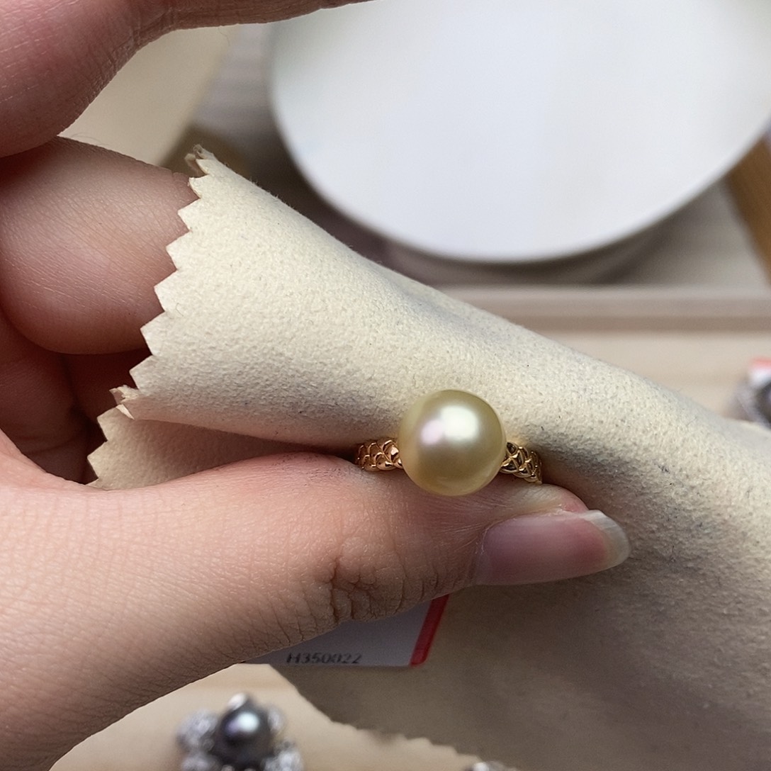 海水珍珠戒指银S925镶嵌
