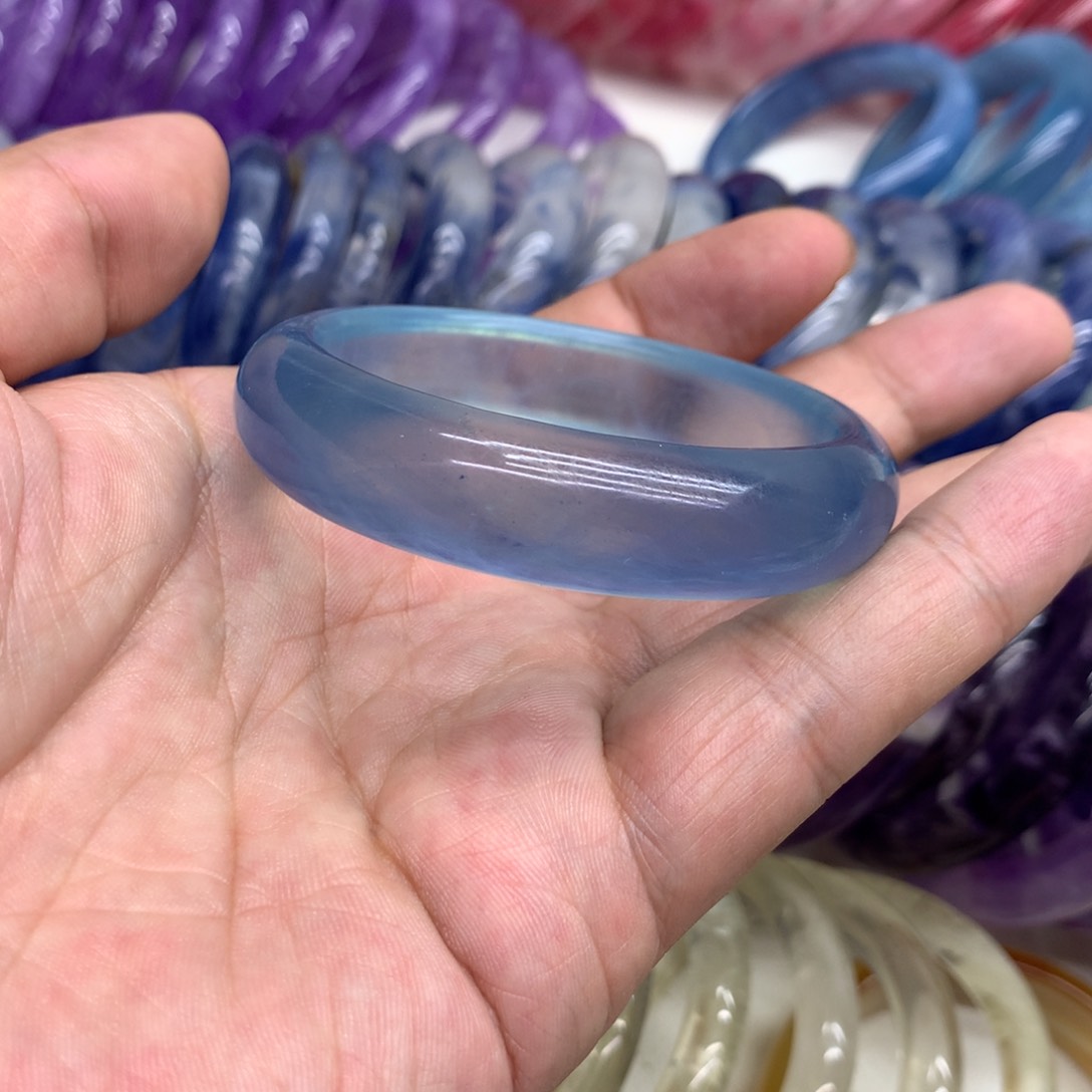 流***u海蓝宝石未镶嵌手镯