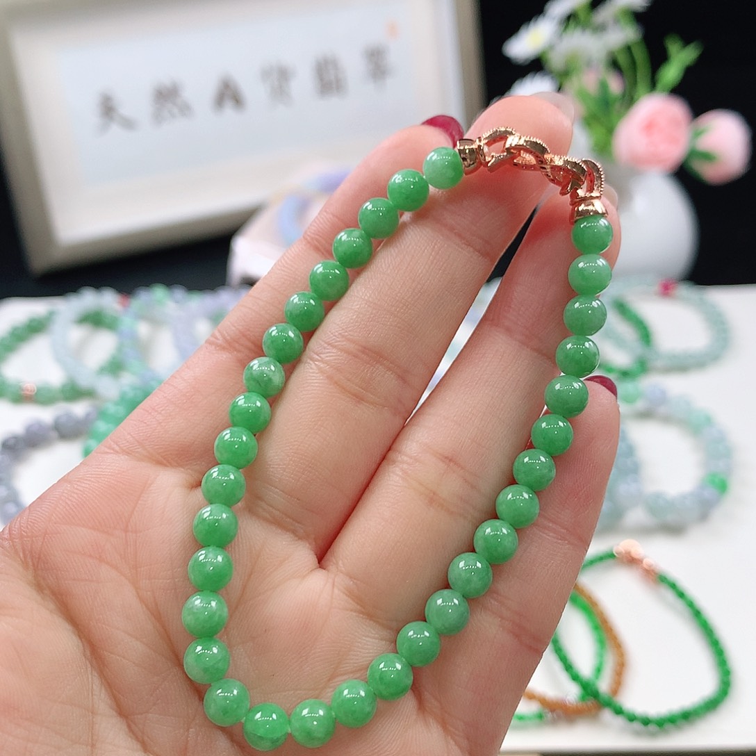 翡翠未镶嵌手链5.5mm