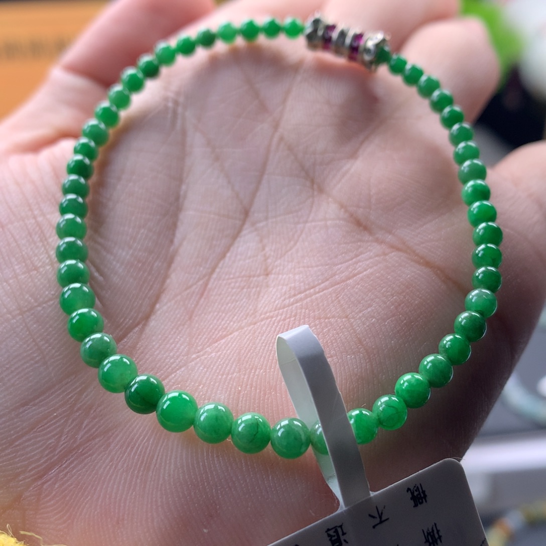 翡翠未镶嵌手链卡3～4