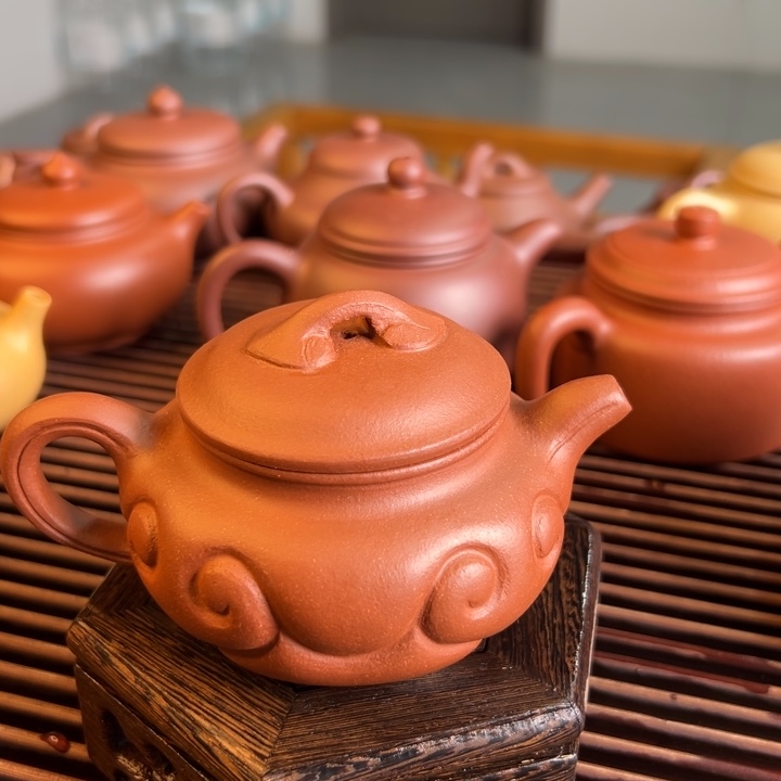 紫砂茶案降坡仿古如意150cc