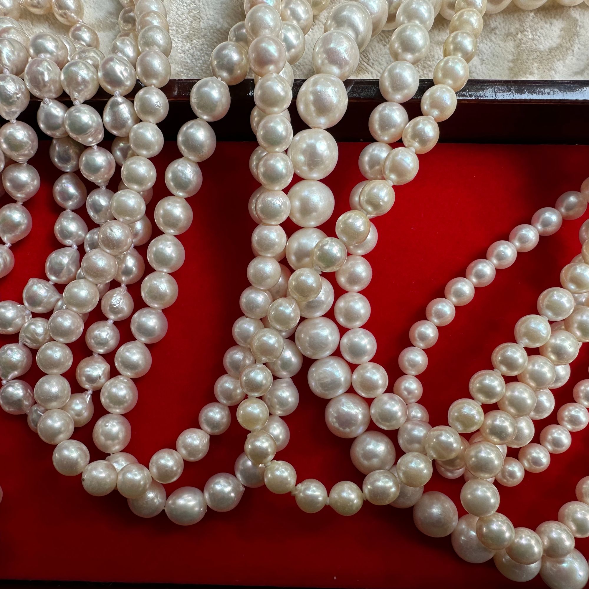 铜合金仿珍珠项链 铜合金项链仿珍珠项链中古Vintage首饰1000以上