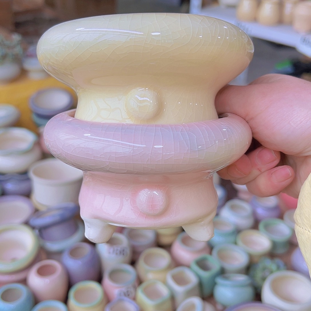 红陶陶瓷花盆当场满12包邮