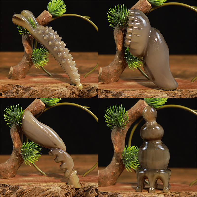 【梳香视佳】牛角制品精品梳子多功能按摩莲蓬挂牌（一物一拍）