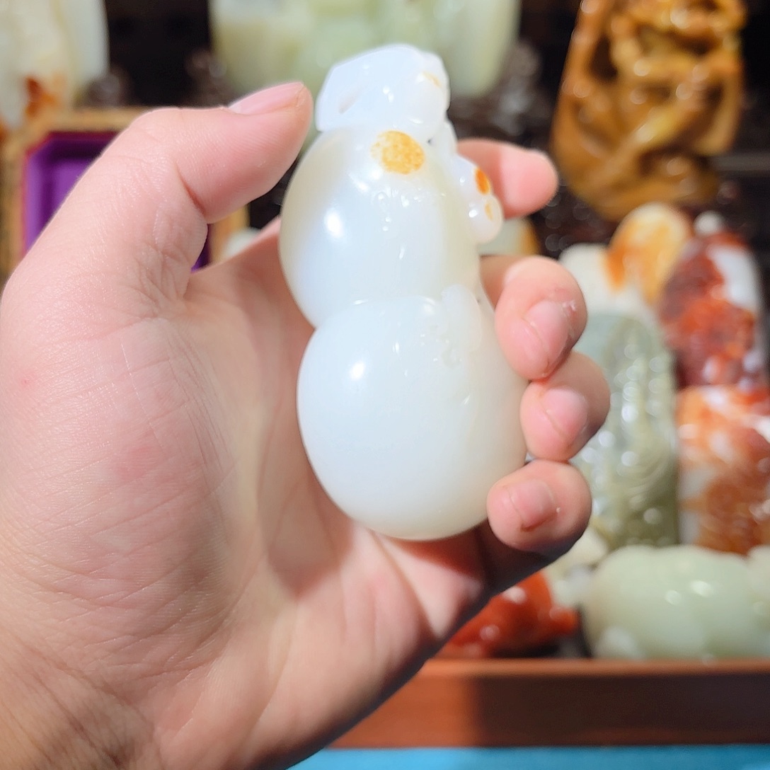 和田玉（黄玉）把件未镶嵌用**0