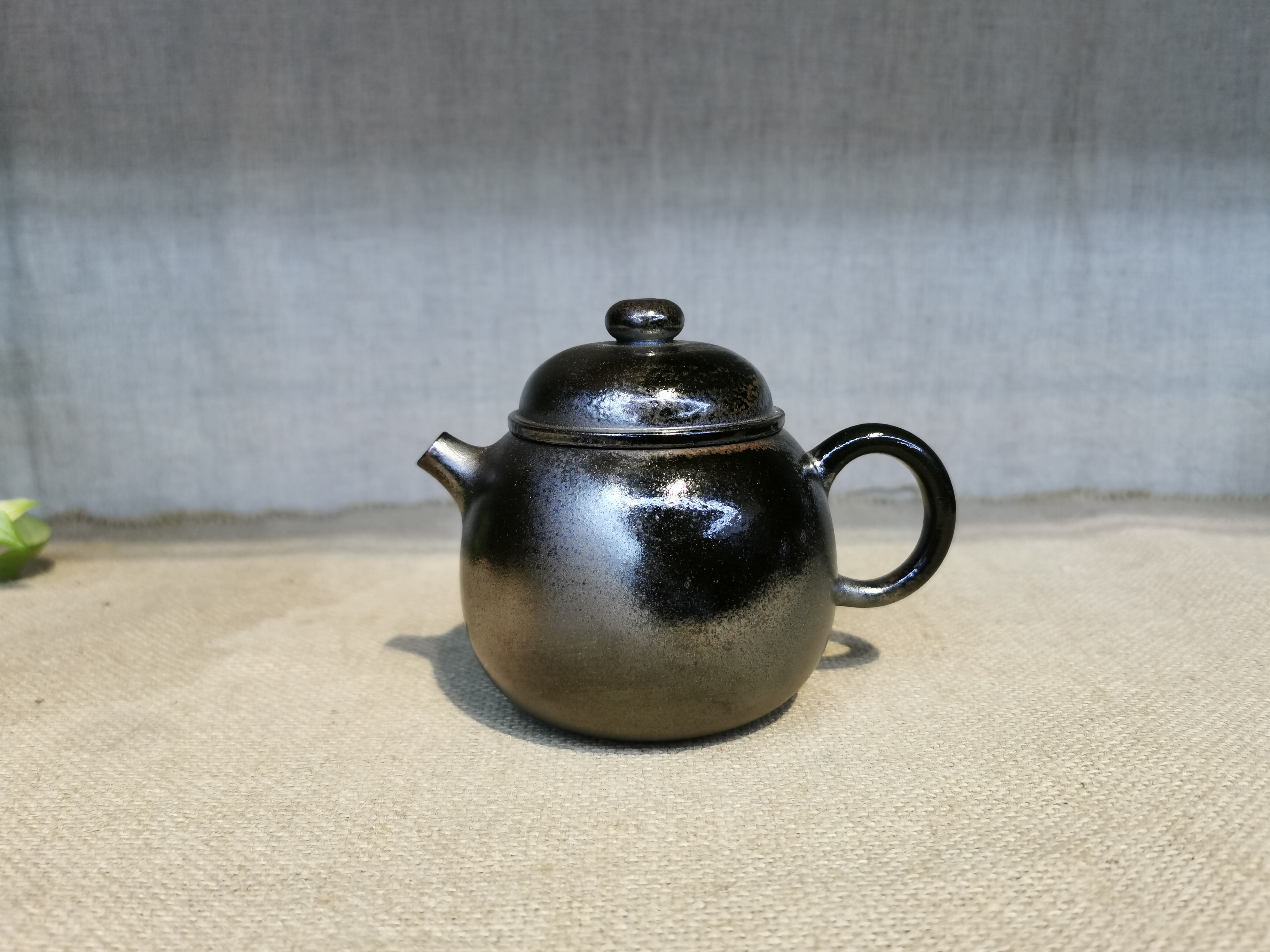 云南建水紫陶浪鬼柴烧无相作品精品壶200毫升