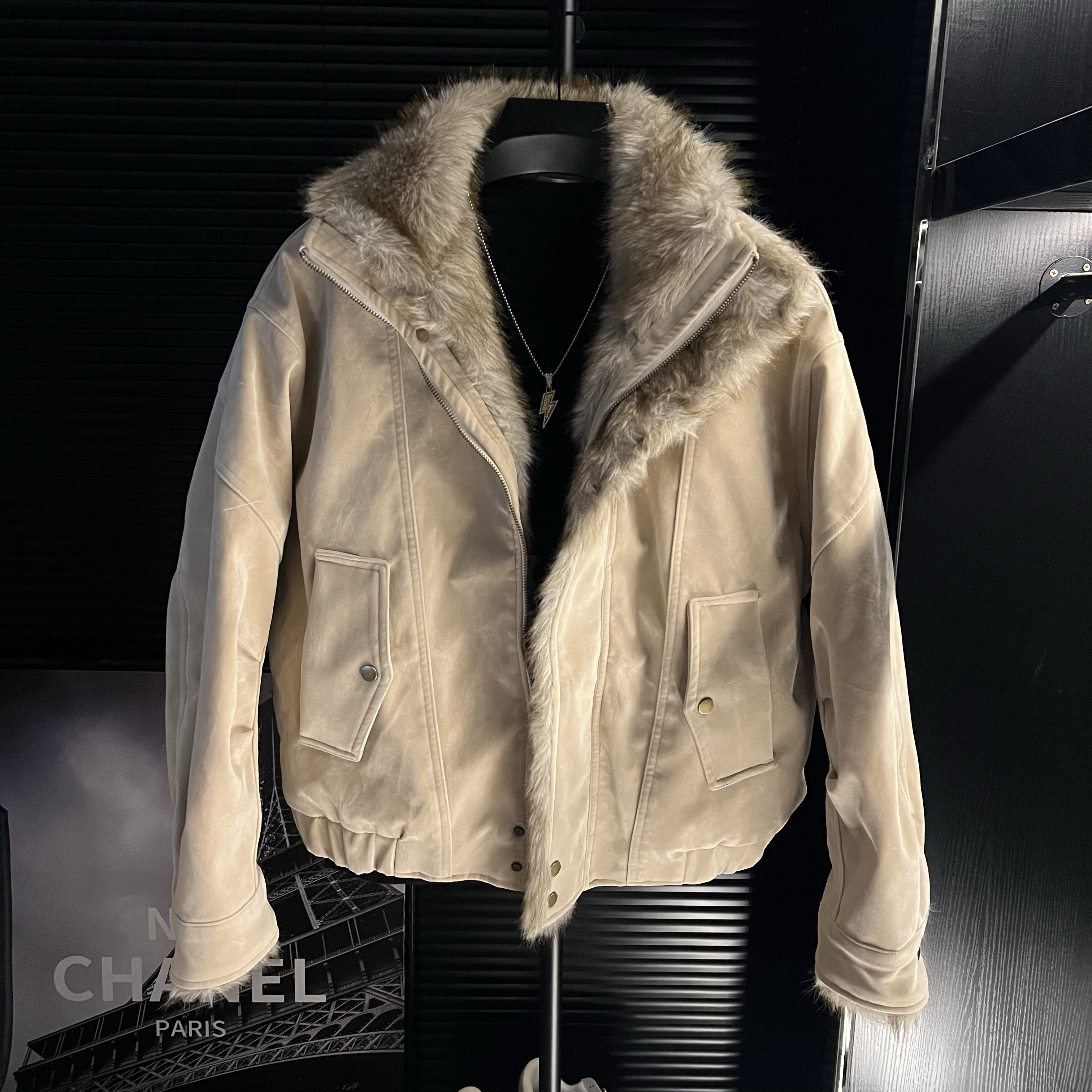 CQ-冬季轻奢男士保暖棉服简约时尚外套