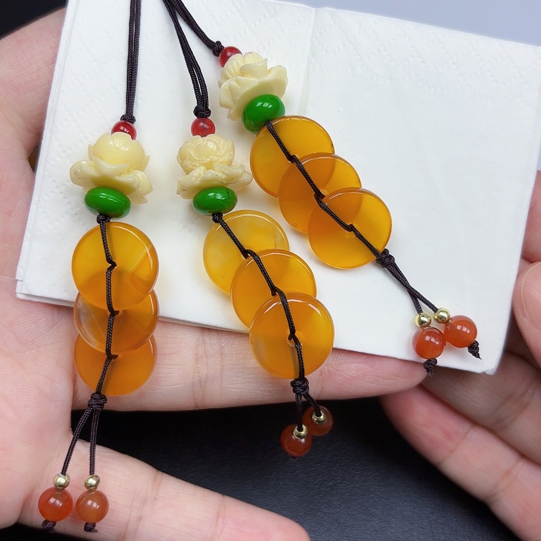 玛瑙/玉髓手机挂未镶嵌多样性发其一